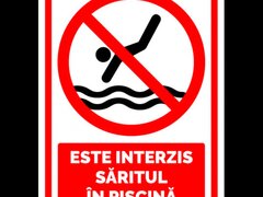 Indicator este interzis saritul in piscina